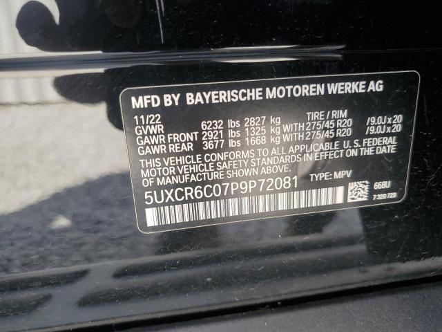 2023 BMW X5 xDrive40I VIN: 5UXCR6C07P9P72081 Lot: 56772064