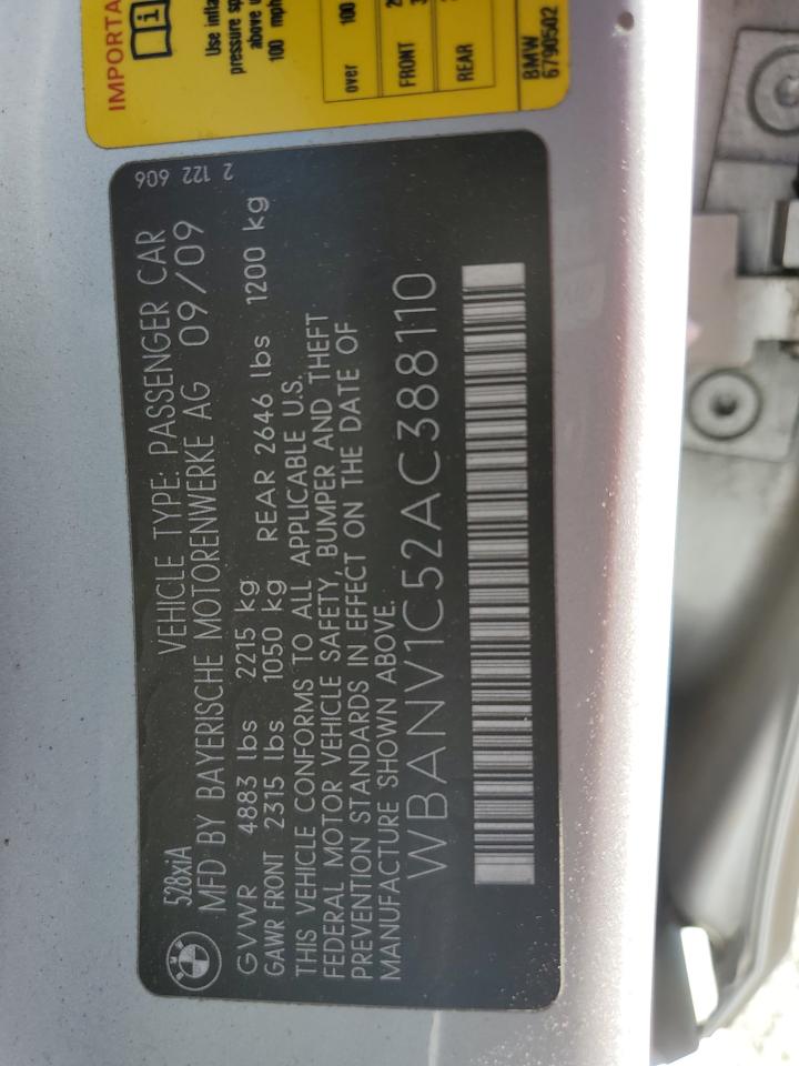 WBANV1C52AC388110 2010 BMW 528 Xi