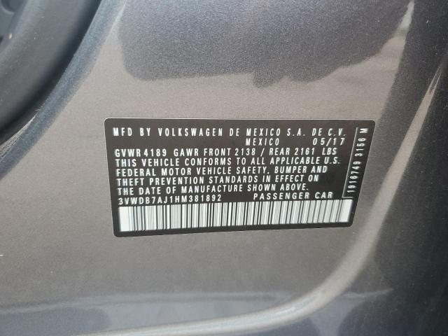 2017 VOLKSWAGEN JETTA SE - 3VWDB7AJ1HM381892