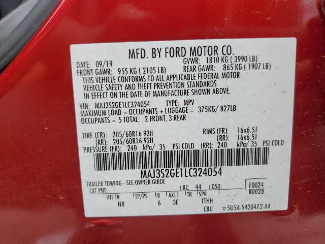 2020 Ford Ecosport Se VIN: MAJ3S2GE1LC324054 Lot: 54876674