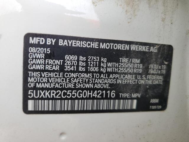 2016 BMW X5 Sdrive35I VIN: 5UXKR2C55G0H42116 Lot: 56004174