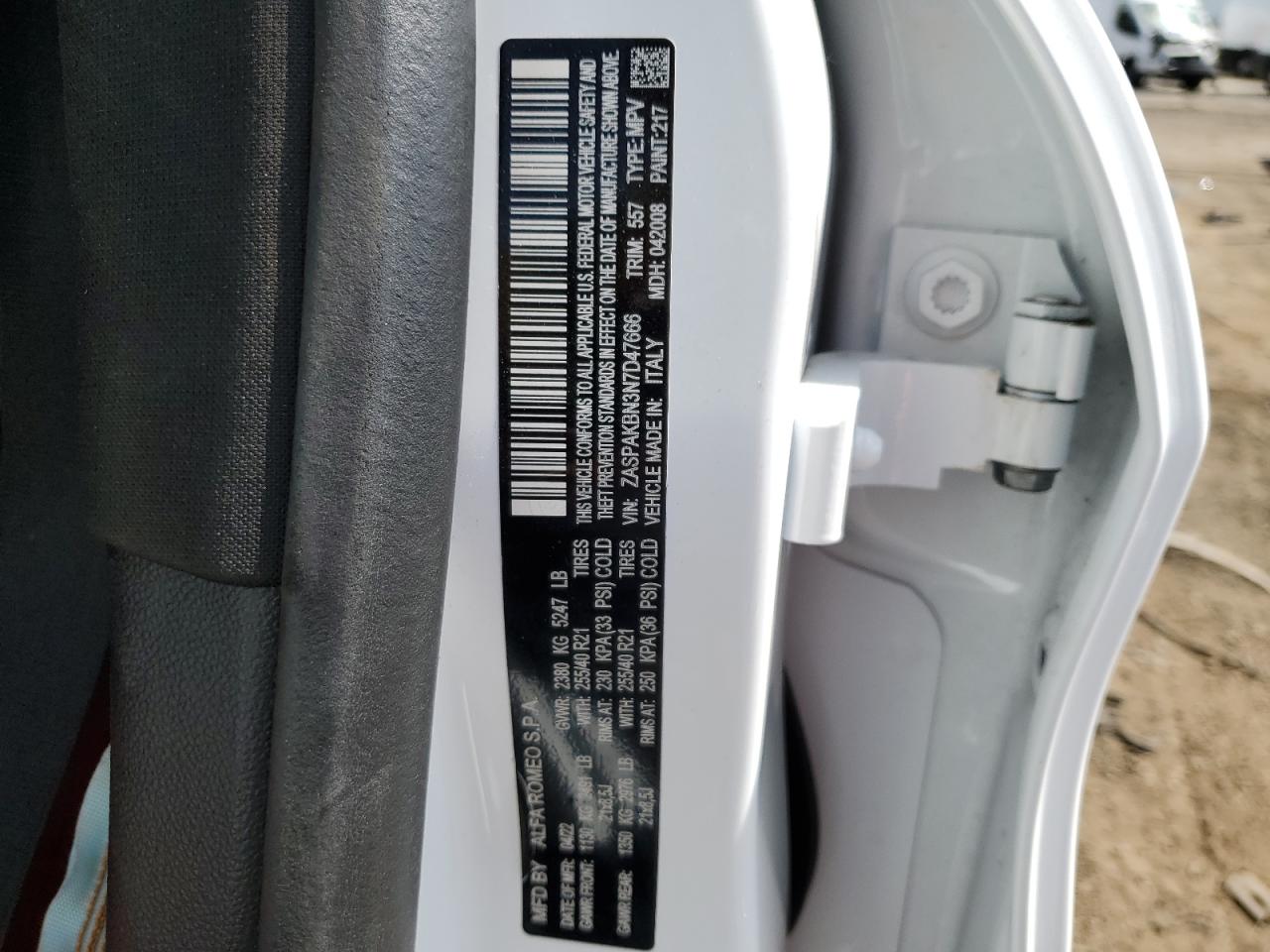 ZASPAKBN3N7D47666 2022 Alfa Romeo Stelvio Ti