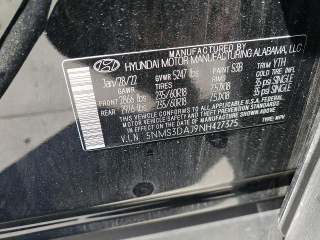 2022 HYUNDAI SANTA FE S - 5NMS3DAJ9NH427375