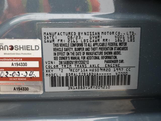 2024 Nissan Sentra Sr VIN: 3N1AB8DV1RY209210 Lot: 55338544