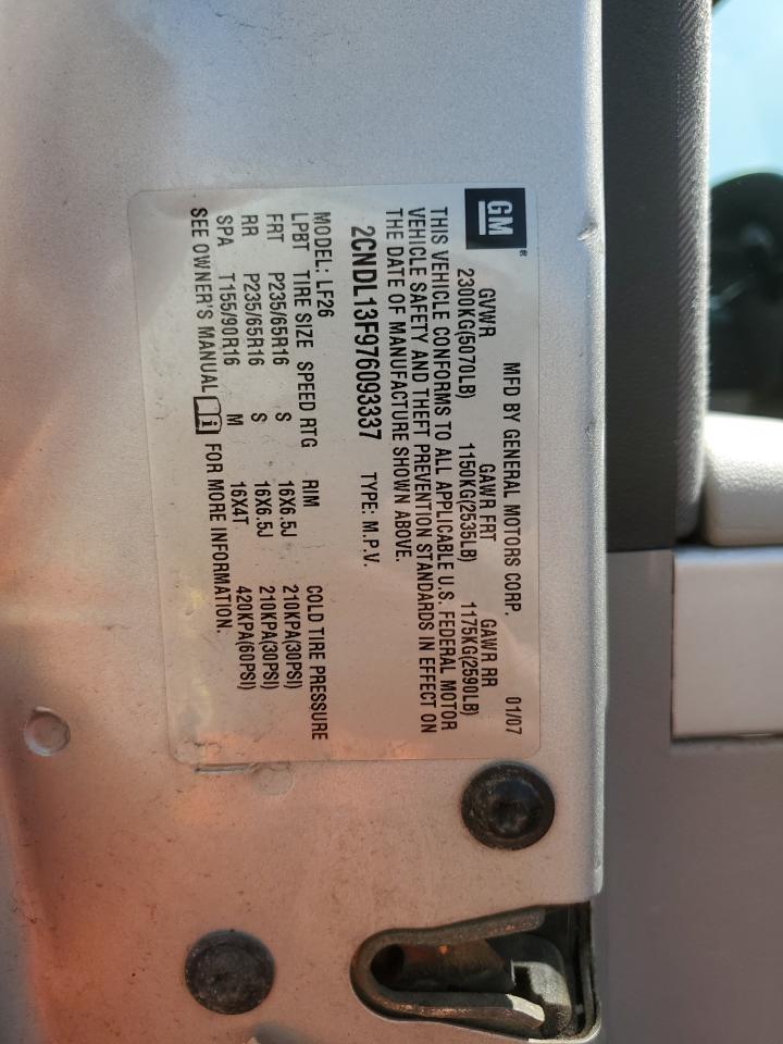 2CNDL13F976093337 2007 Chevrolet Equinox Ls