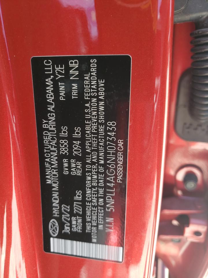 5NPLL4AG6NH073438 2022 Hyundai Elantra Se