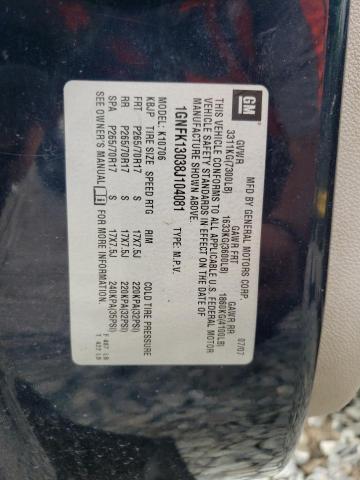 2008 Chevrolet Tahoe K1500 VIN: 1GNFK13038J104081 Lot: 56251044