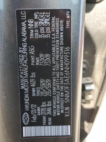 2022 Hyundai Tucson Sel VIN: 5NMJF3AE6NH099316 Lot: 56638044