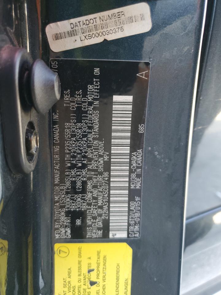 2T2HA31U45C077496 2005 Lexus Rx 330