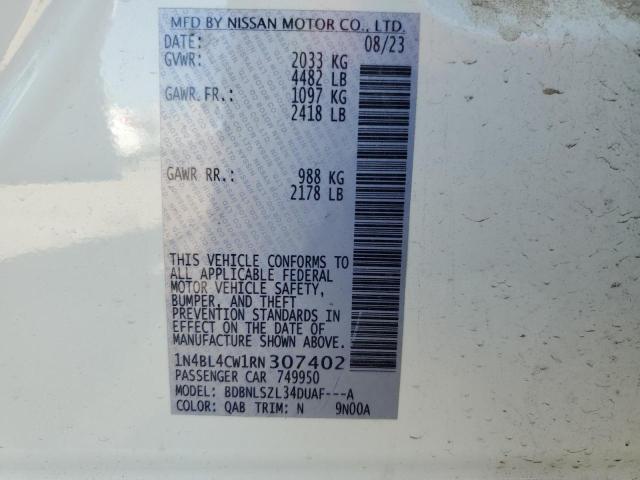 2024 NISSAN ALTIMA SR - 1N4BL4CW1RN307402