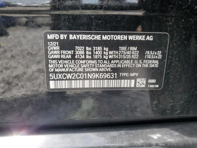 VIN 5UXCW2C01N9K69631 2022 BMW X7, Xdrive40I no.13