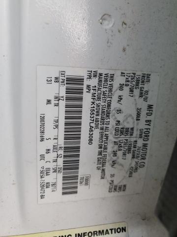 2007 Ford Expedition El Xlt VIN: 1FMFK15537LA63080 Lot: 55136274