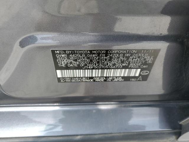 2012 Lexus Is 250 VIN: JTHBF5C27C5164773 Lot: 56265334