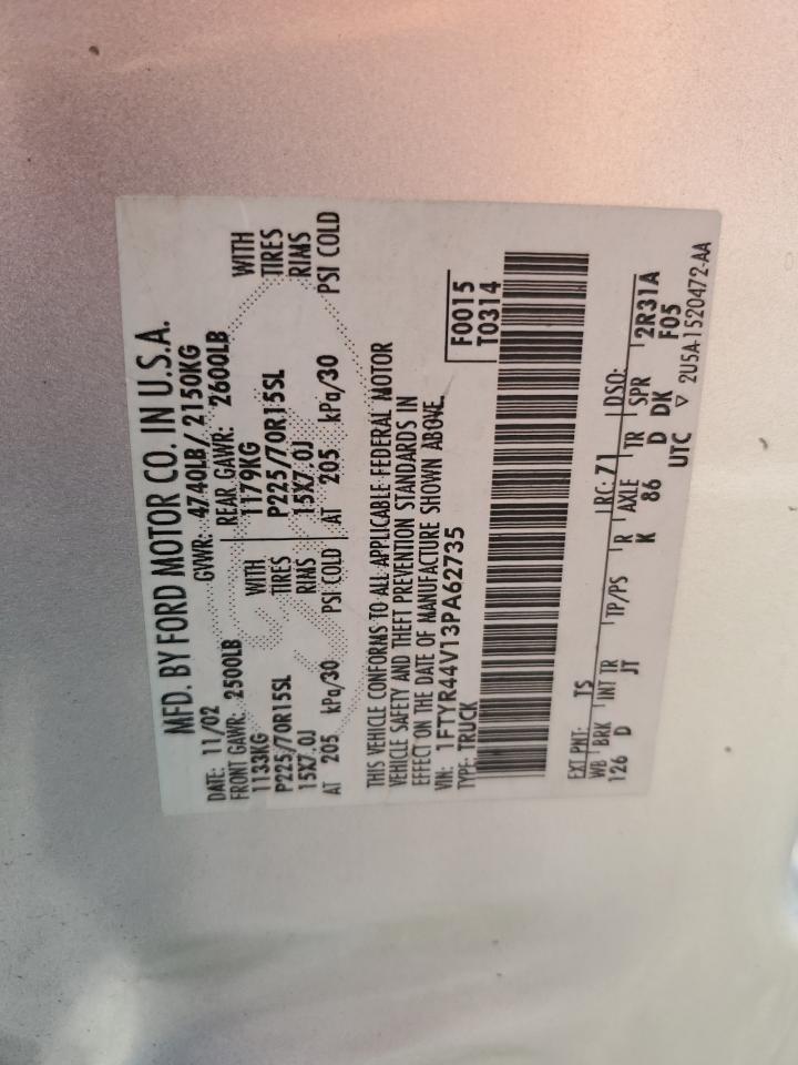 1FTYR44V13PA62735 2003 Ford Ranger Super Cab