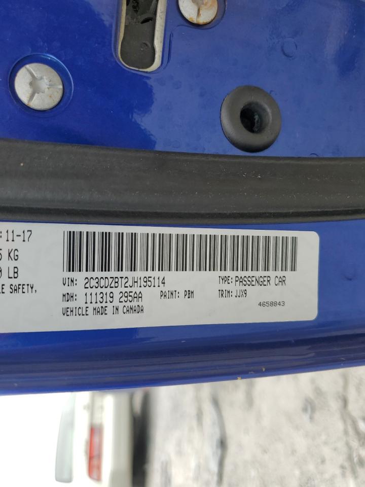 2C3CDZBT2JH195114 2018 Dodge Challenger R/T