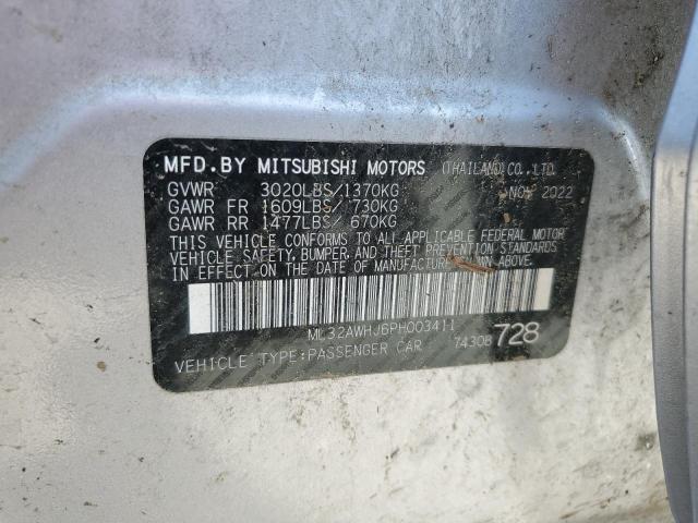 2023 Mitsubishi Mirage Se VIN: ML32AWHJ6PH003411 Lot: 54743734