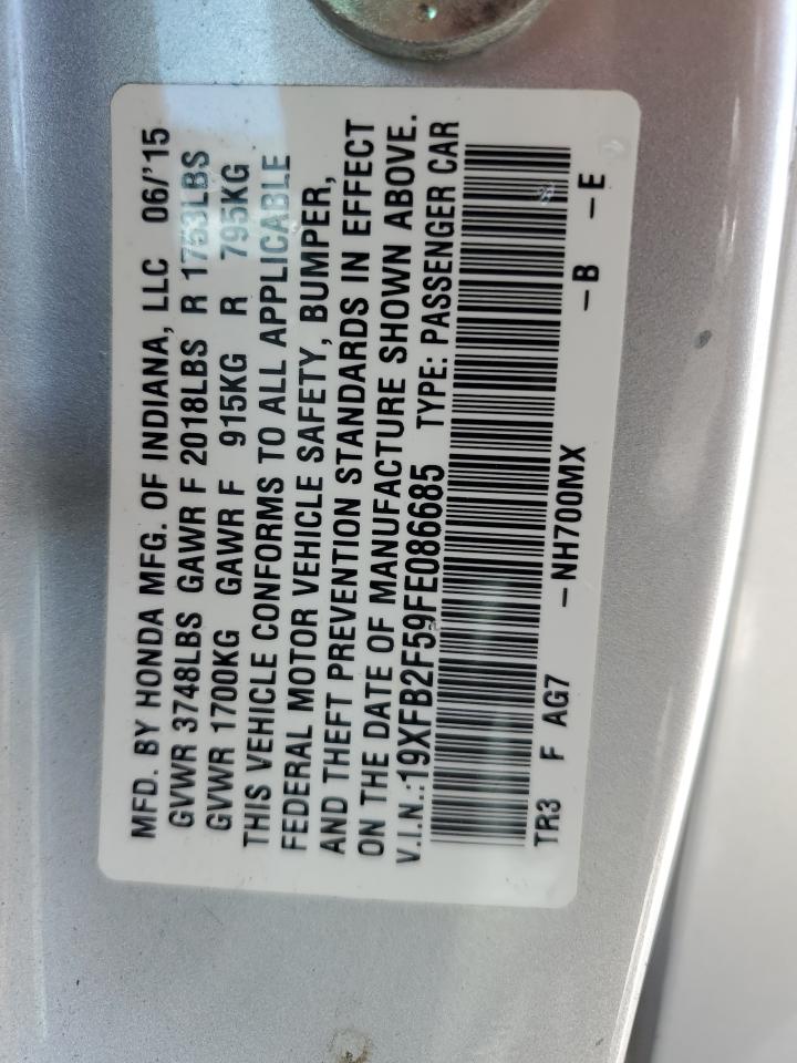 19XFB2F59FE086685 2015 Honda Civic Lx