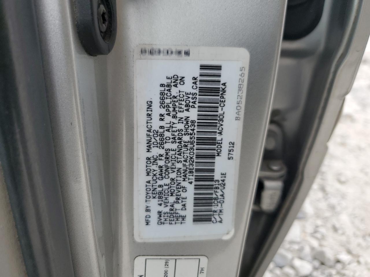 4T1BE32K03U655438 2003 Toyota Camry Le