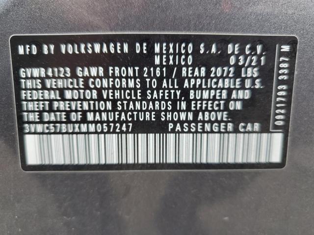 2021 Volkswagen Jetta S VIN: 3VWC57BUXMM057247 Lot: 53705404