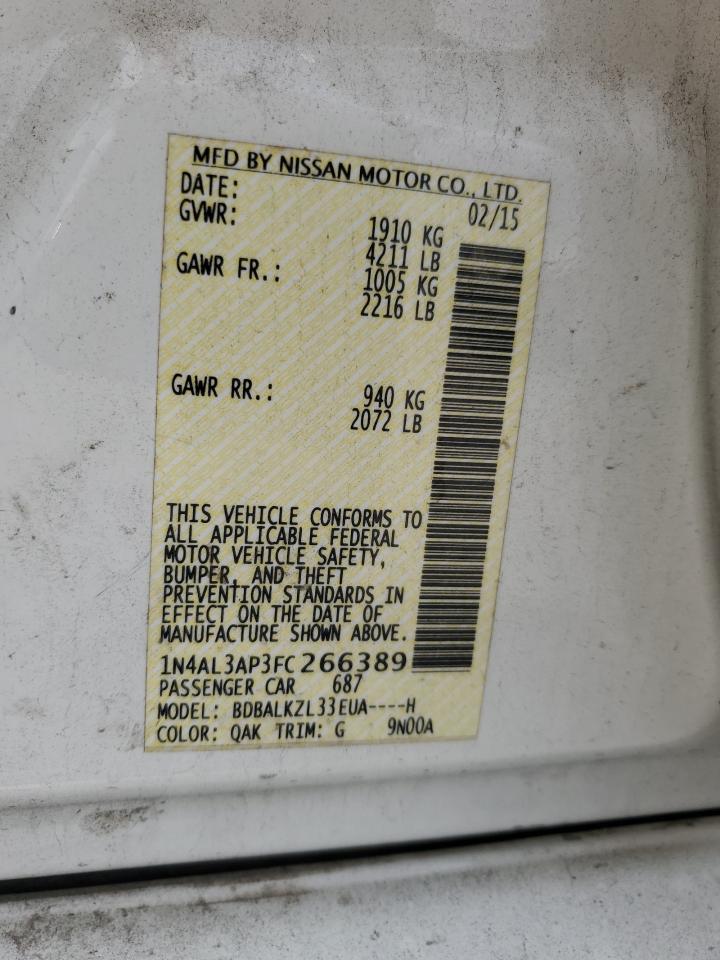 1N4AL3AP3FC266389 2015 Nissan Altima 2.5