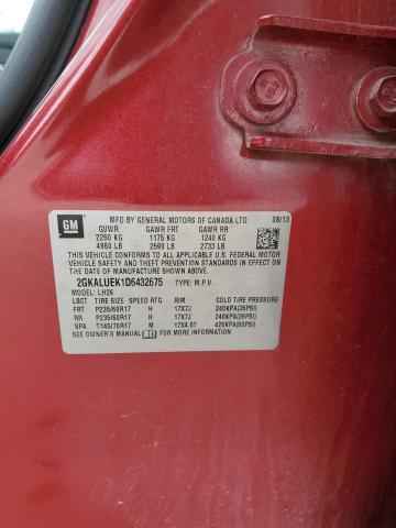 2013 GMC Terrain Slt VIN: 2GKALUEK1D6432675 Lot: 55798624