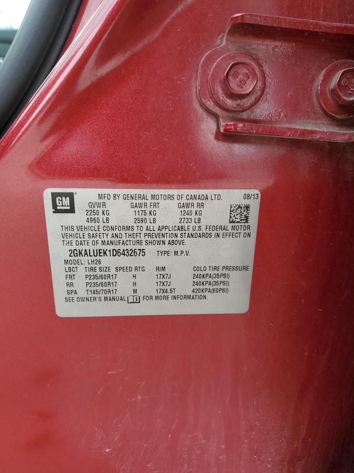 2GKALUEK1D6432675 2013 GMC Terrain Slt