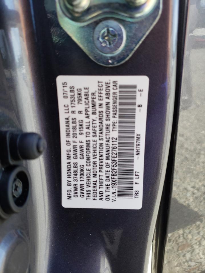19XFB2F53FE276112 2015 Honda Civic Lx 19XFB2F53FE276112 2015 Honda Civic Lx