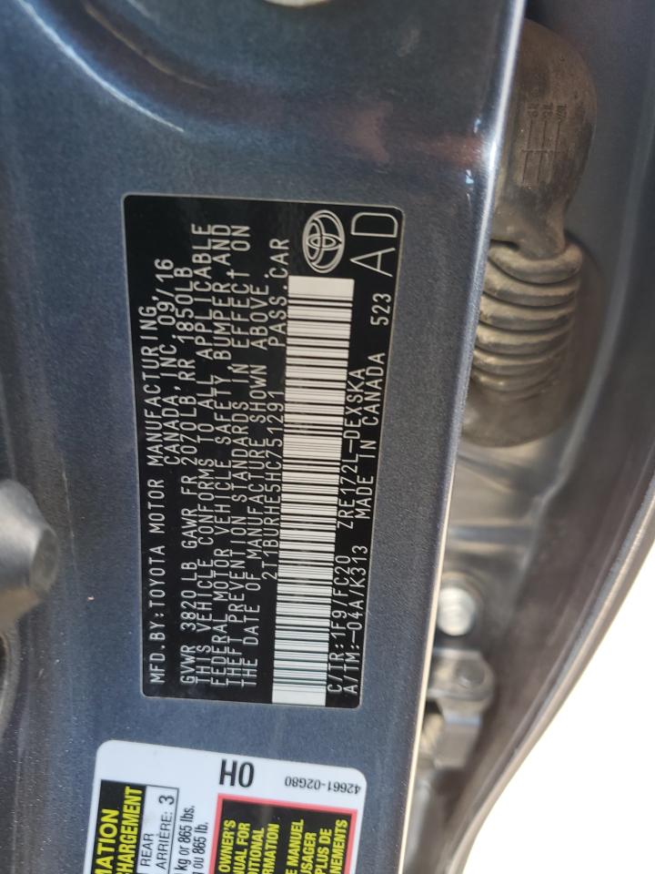 2T1BURHE5HC751291 2017 Toyota Corolla L