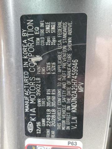 2017 Kia Soul VIN: KNDJN2A21H7459946 Lot: 54707954