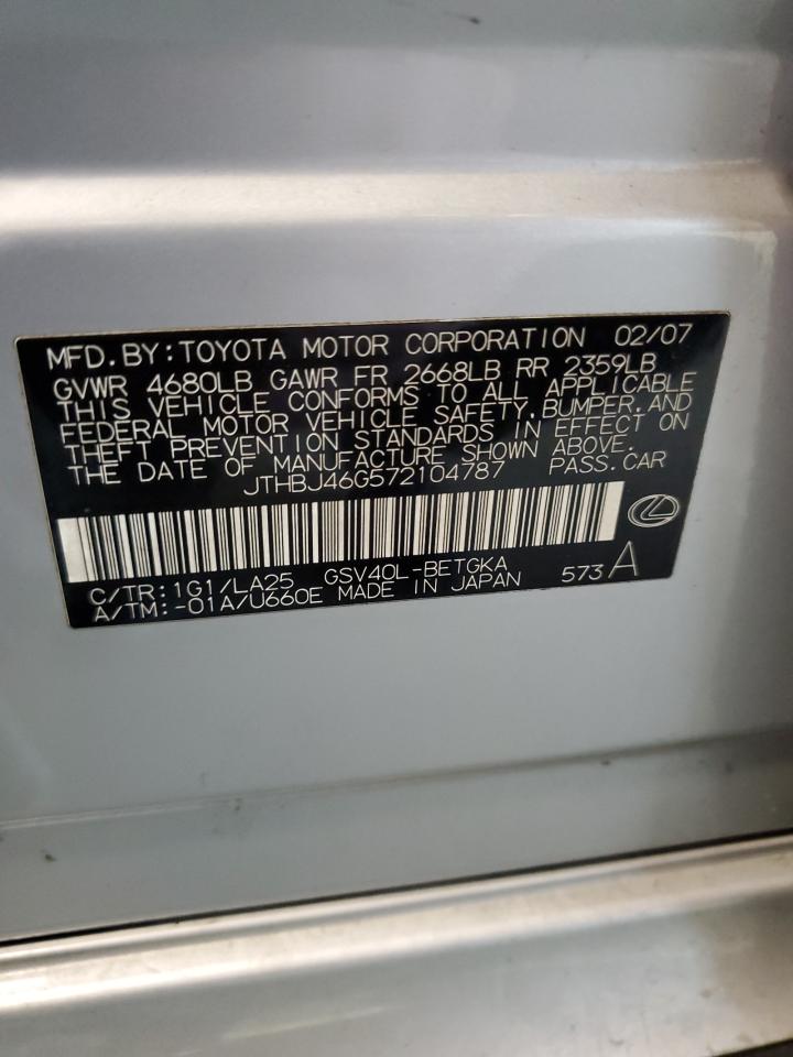 JTHBJ46G572104787 2007 Lexus Es 350