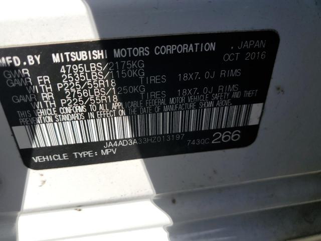2017 MITSUBISHI OUTLANDER - JA4AD3A33HZ013197