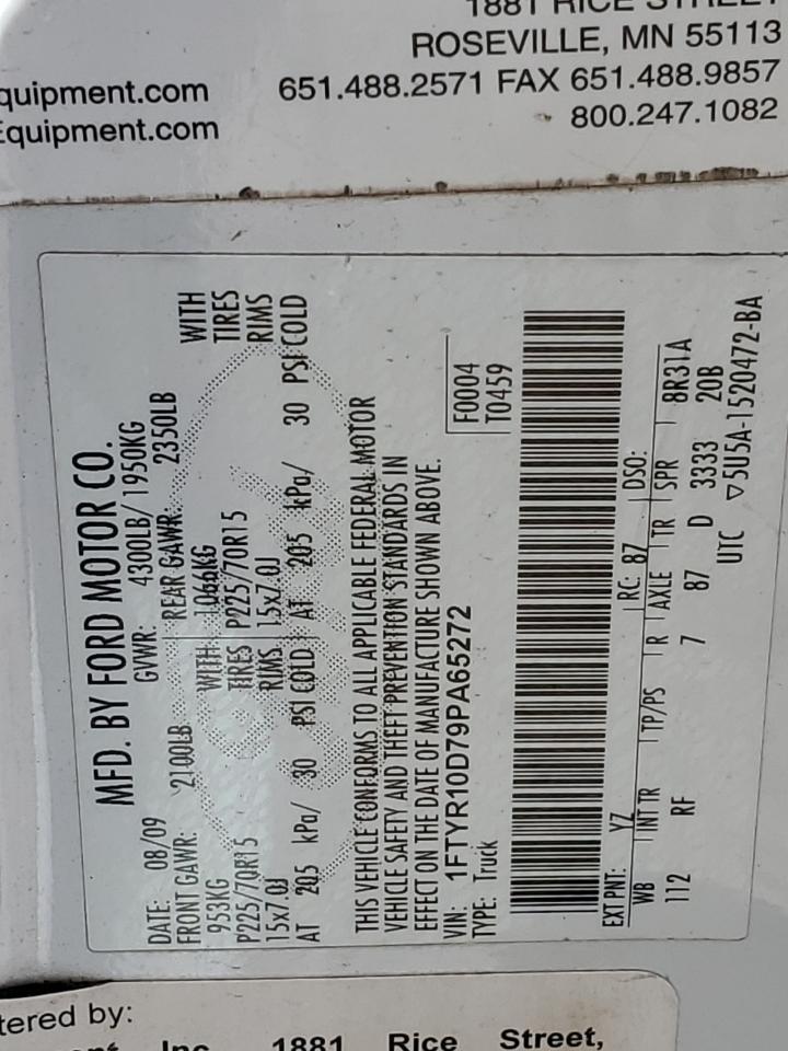 1FTYR10D79PA65272 2009 Ford Ranger