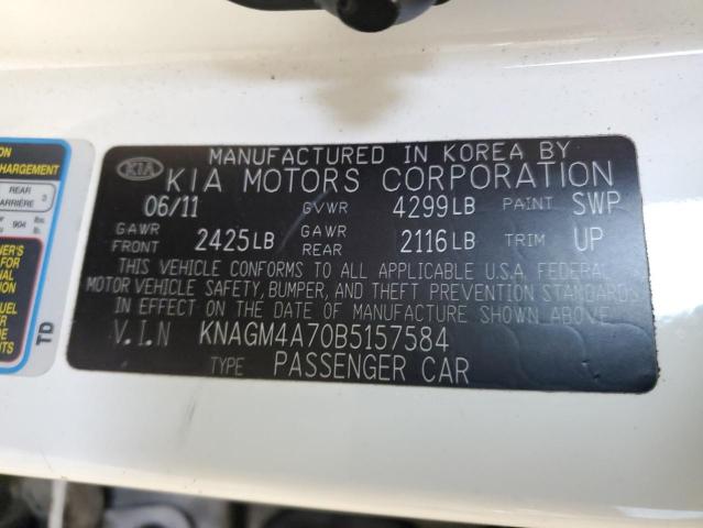 2011 Kia Optima Lx VIN: KNAGM4A70B5157584 Lot: 55111674