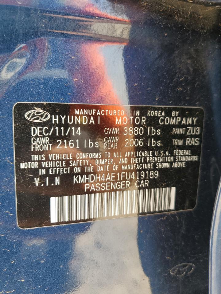 KMHDH4AE1FU419189 2015 Hyundai Elantra Se