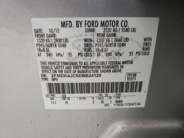 2013 Ford Edge Sel VIN: 2FMDK4JC5DBB24129 Lot: 52505144