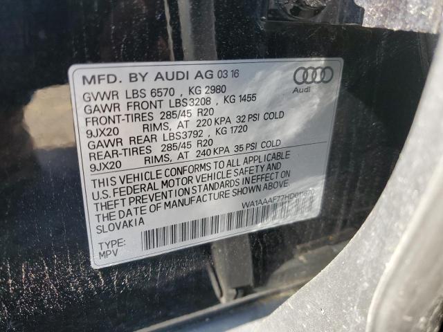 2017 AUDI Q7 PREMIUM - WA1AAAF77HD011670