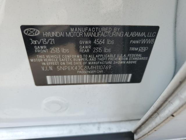 2021 Hyundai Sonata N Line VIN: 5NPEK4JC8MH110769 Lot: 53567384