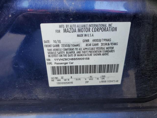 2011 Mazda 6 I VIN: 1YVHZ8CH8B5M05158 Lot: 57060164