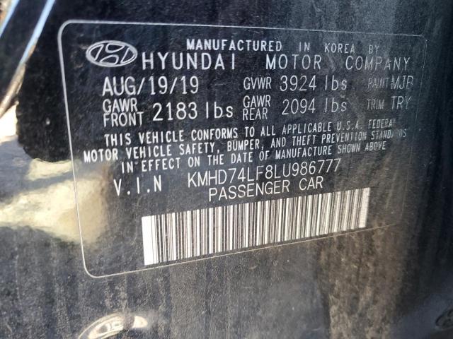 2020 Hyundai Elantra Se VIN: KMHD74LF8LU986777 Lot: 54352074