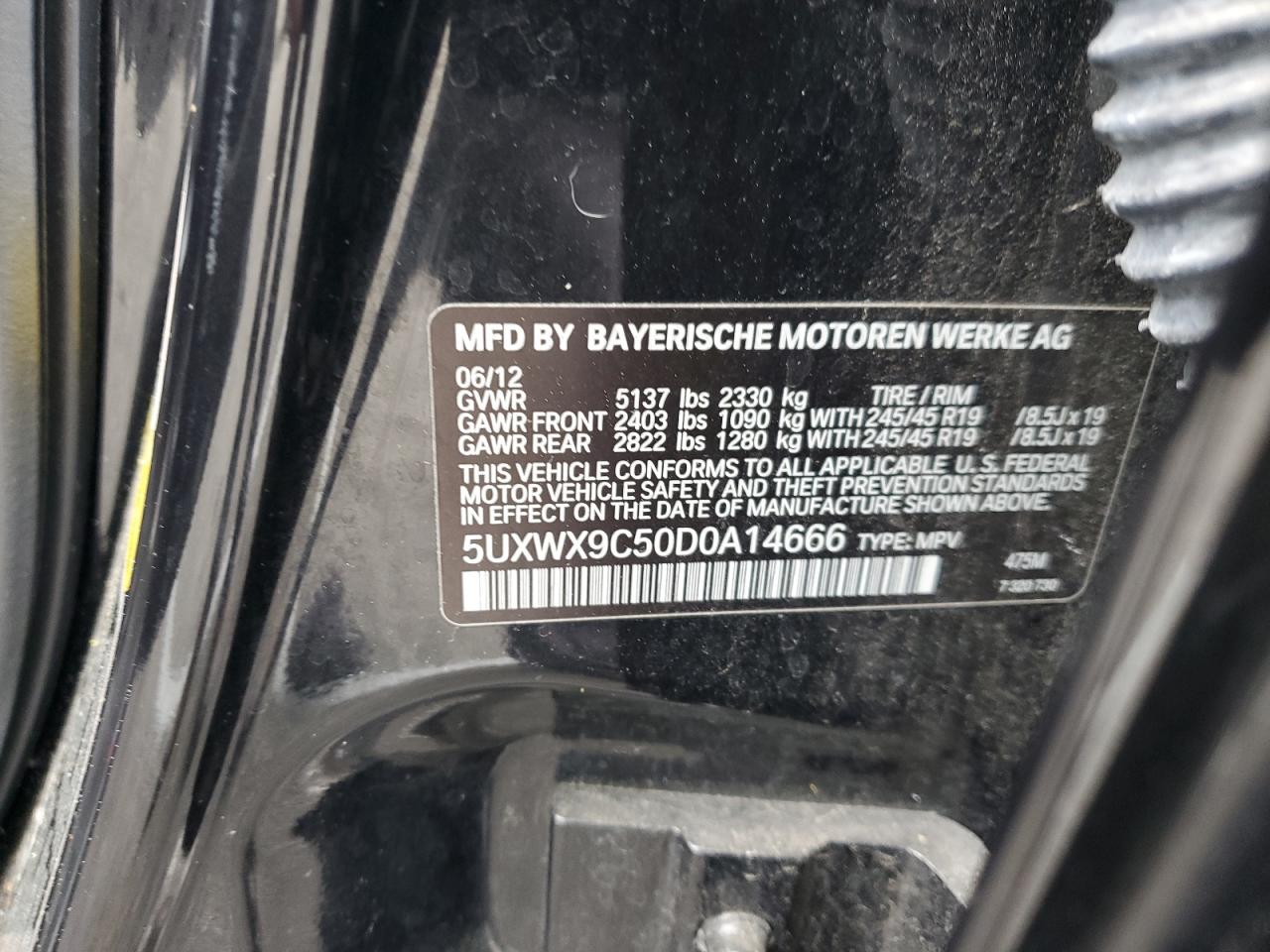 5UXWX9C50D0A14666 2013 BMW X3 xDrive28I