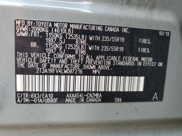 2020 Toyota Rav4 Xle Premium VIN: 2T3A1RFV4LW087216 Lot: 54039124