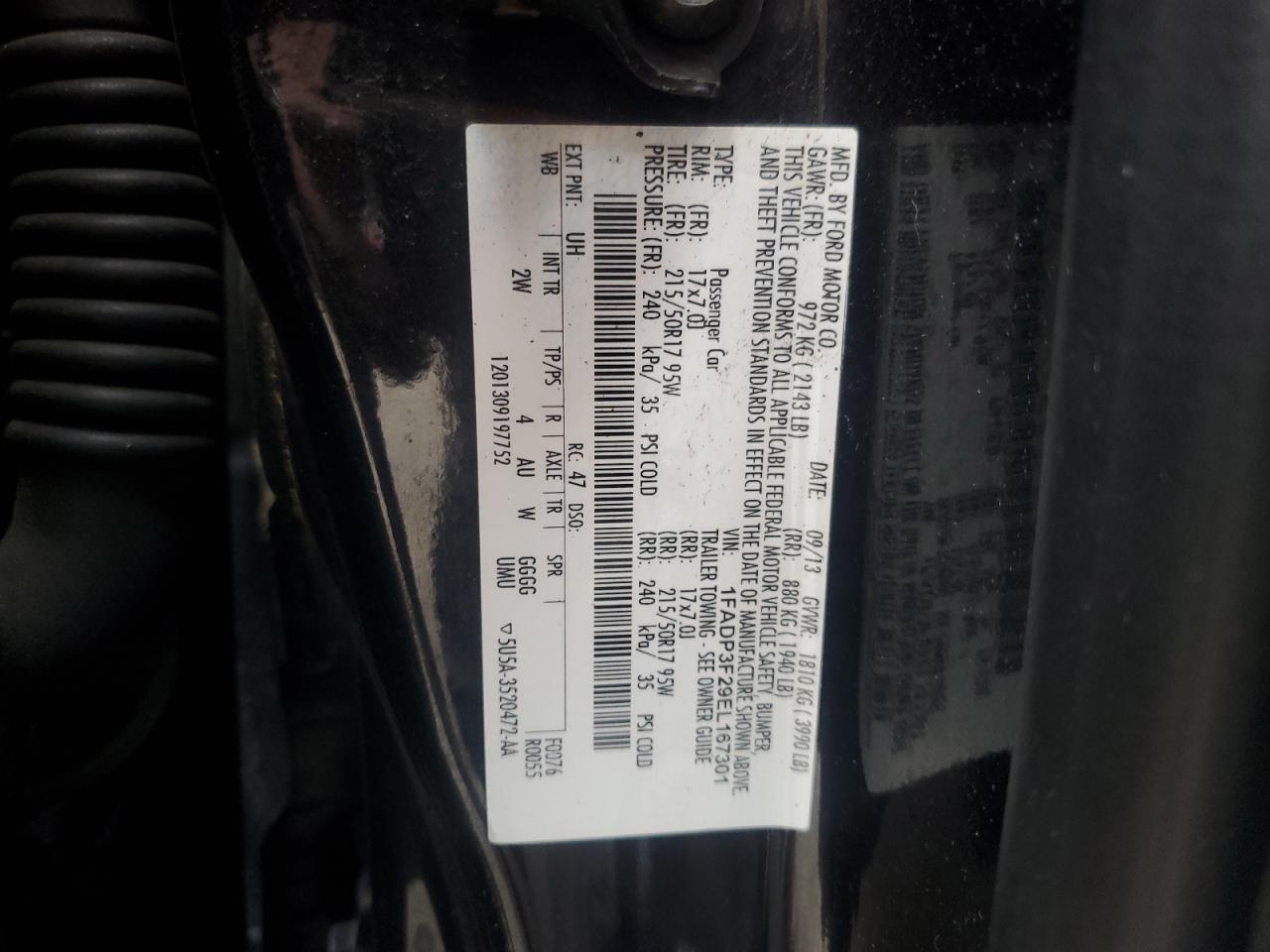 1FADP3F29EL167301 2014 Ford Focus Se