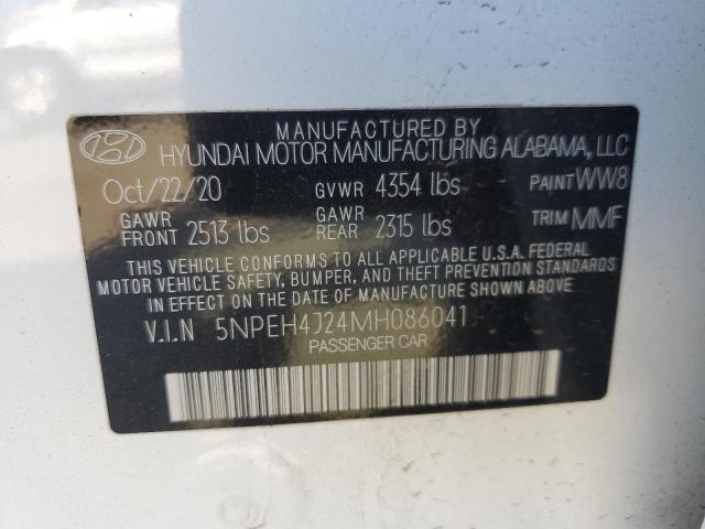 2021 Hyundai Sonata Limited VIN: 5NPEH4J24MH086041 Lot: 57204604