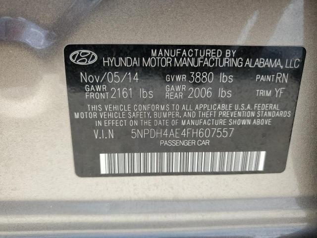 2015 Hyundai Elantra Se VIN: 5NPDH4AE4FH607557 Lot: 55608644