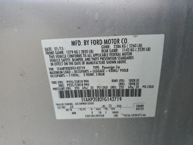 2015 Ford Taurus Sel VIN: 1FAHP2E82FG142719 Lot: 54190934