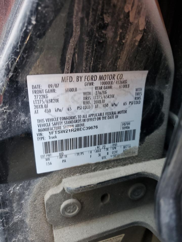 1FTSW21R28EC39676 2008 Ford F250 Super Duty