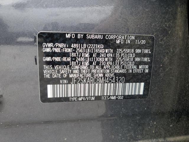 2021 Subaru Forester Sport VIN: JF2SKARC8MH454320 Lot: 56484494