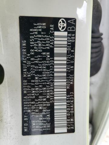 2015 Toyota Corolla Eco VIN: 5YFBPRHE2FP217301 Lot: 55271614