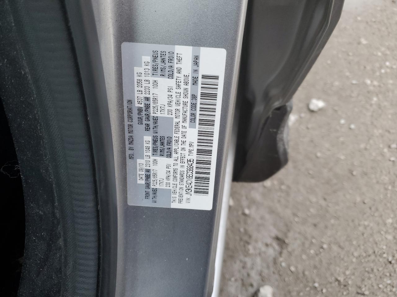 JM3KE4CY8E0388435 2014 Mazda Cx-5 Touring