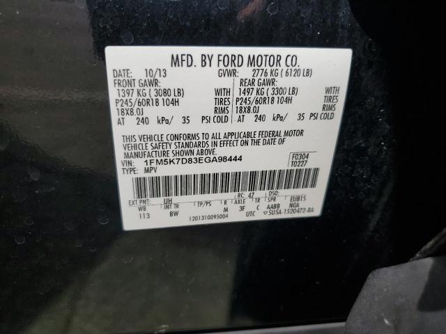2014 Ford Explorer Xlt VIN: 1FM5K7D83EGA98444 Lot: 53299654
